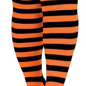 Plus Size Thigh High Socks for Thick Thighs Women Striped Thigh High Stockings O